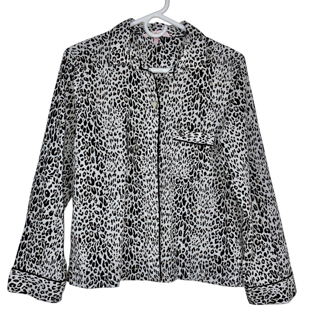 Victoria’s Secret Cotton Leopard Print Pajama Shirt